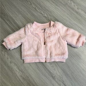 Cat & Jack Light Pink Faux Fur Kids Jacket